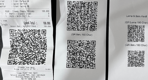 Qr code on receipts