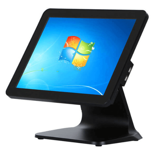 Point-of-sale (POS) systems market in Kuwait – growth & insights 2035 1 Black POS system with a Windows interface displayed on the screen.