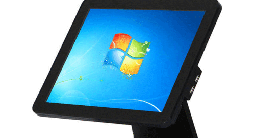POS system with a touchscreen and receipt printer.