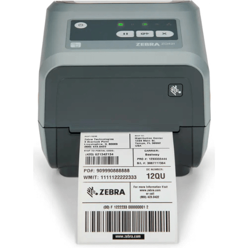 Understanding Barcode Duplication 1 Zebra barcode printer printing a label.