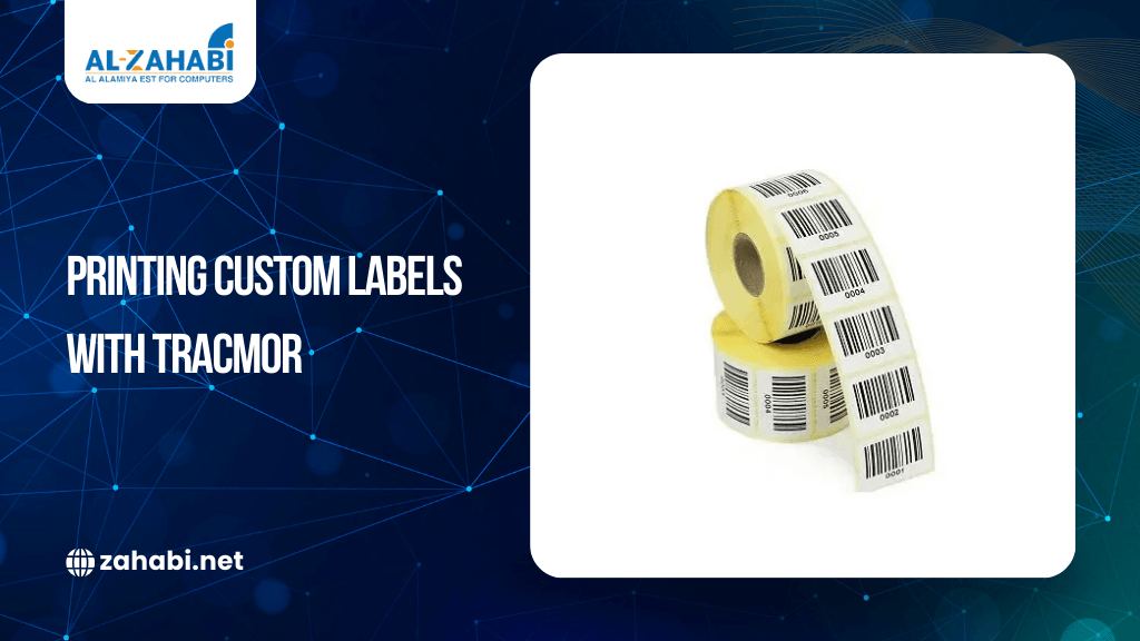 Rolls of barcode labels used for custom printing with Tracmor asset management