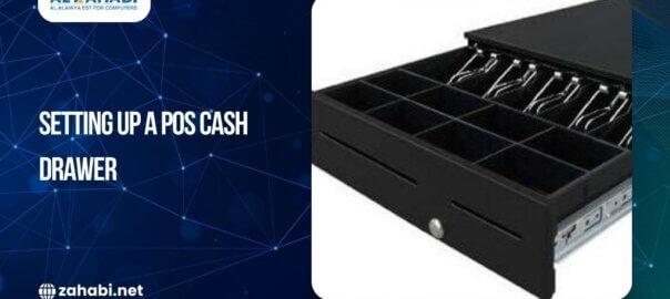 POS cash drawer with compartments for bills and coins used in retail payment systems