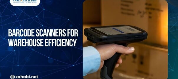 Worker using a barcode scanner to track inventory and improve warehouse efficiency