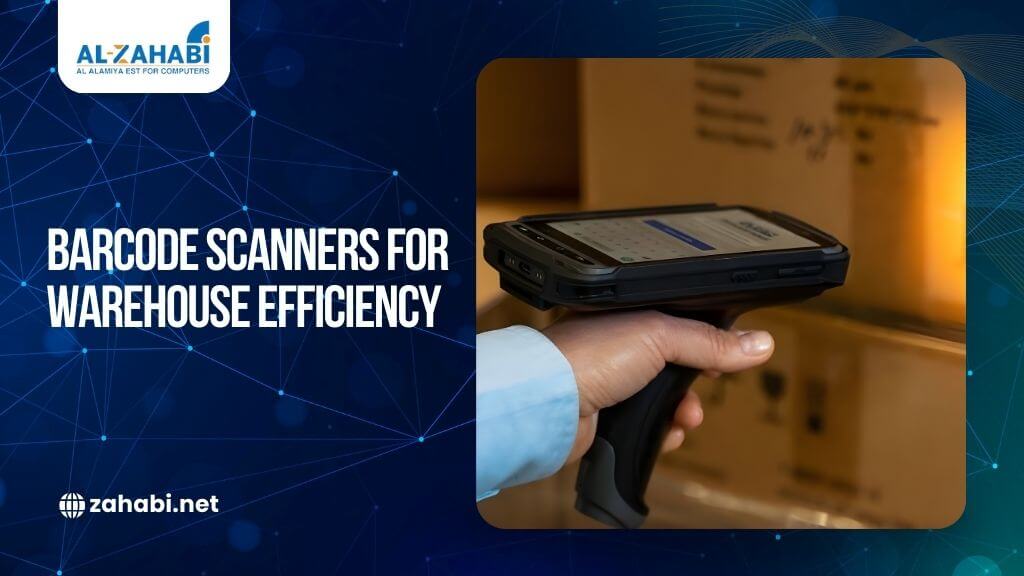 Worker using a barcode scanner to track inventory and improve warehouse efficiency