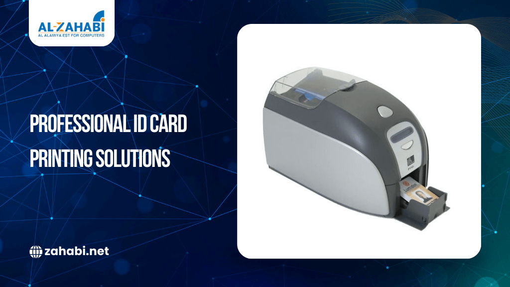 Professional ID card printer used for secure employee and access card printing