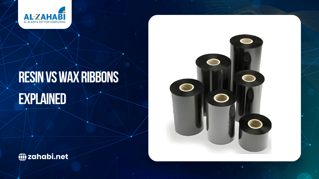 Resin and wax thermal transfer ribbons used for durable barcode label printing
