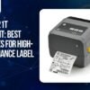 Zebra ZD421t thermal transfer barcode printer printing high-performance product labels