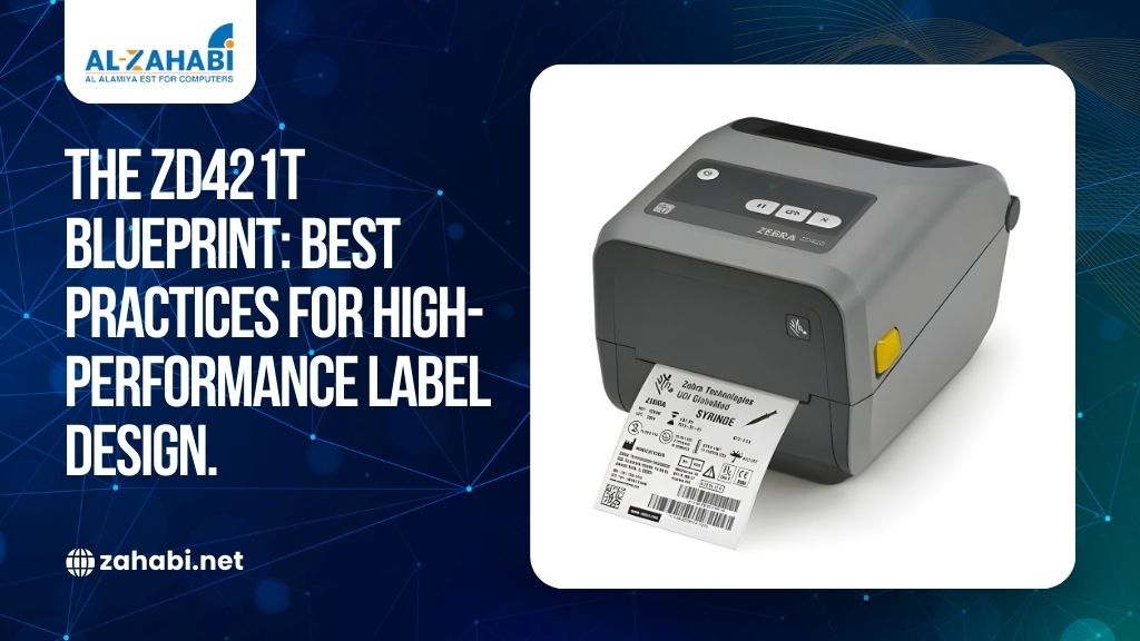 Zebra ZD421t thermal transfer barcode printer printing high-performance product labels