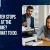 An office team in Kuwait looking frustrated around a malfunctioning office printer, representing business downtime. Featuring the Al-Zahabi logo and a call to action: "The printer stops working at the wrong time? Here is what to do."
