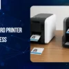 Professional ID card printers printing employee ID badges for business identification and access control systems