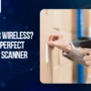Person using a barcode scanner on warehouse packages illustrating wired vs wireless barcode scanning solutions for inventory management