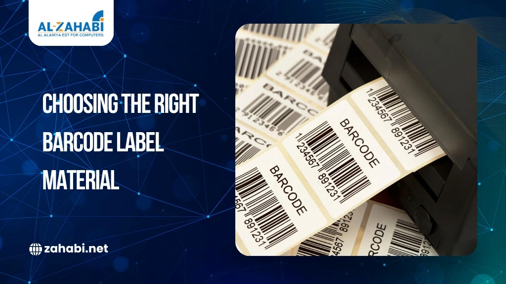 Barcode labels being printed from a barcode printer, demonstrating different barcode label materials used for inventory and product identification.