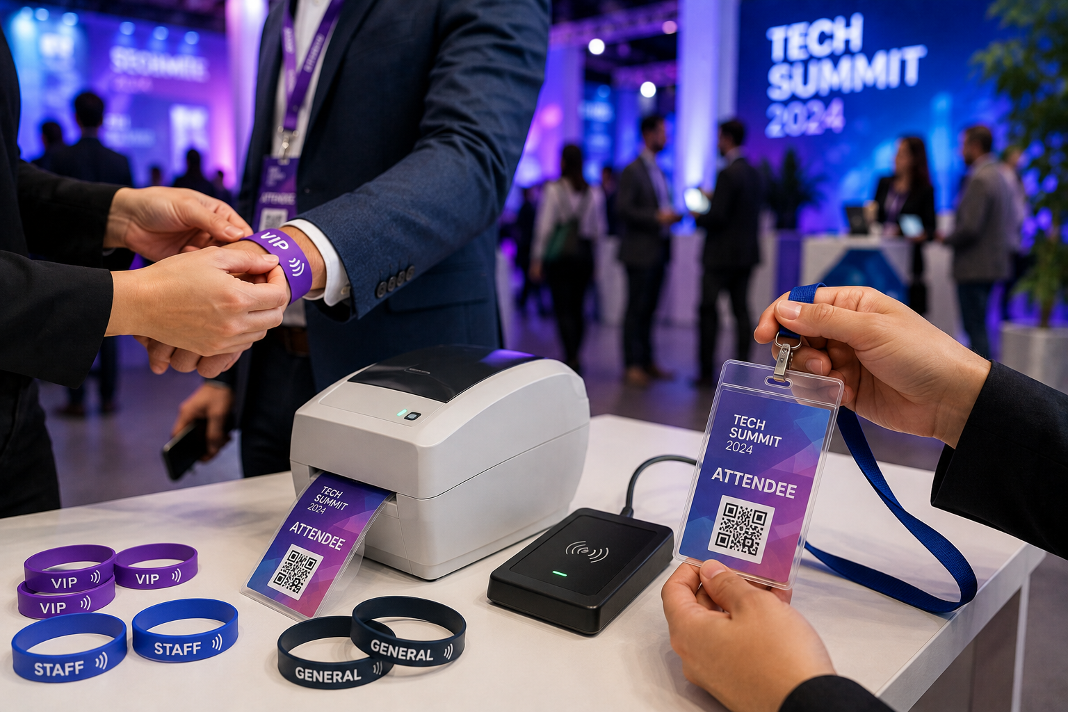 RFID wristbands and badge printing for events in Kuwait