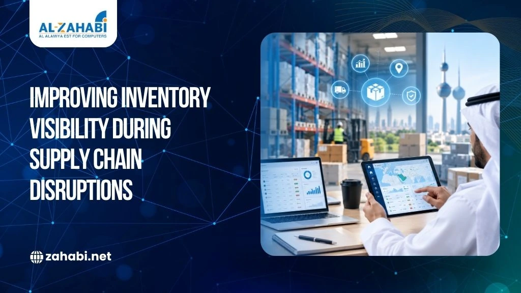 Inventory visibility system with digital dashboards and real-time stock tracking in a warehouse