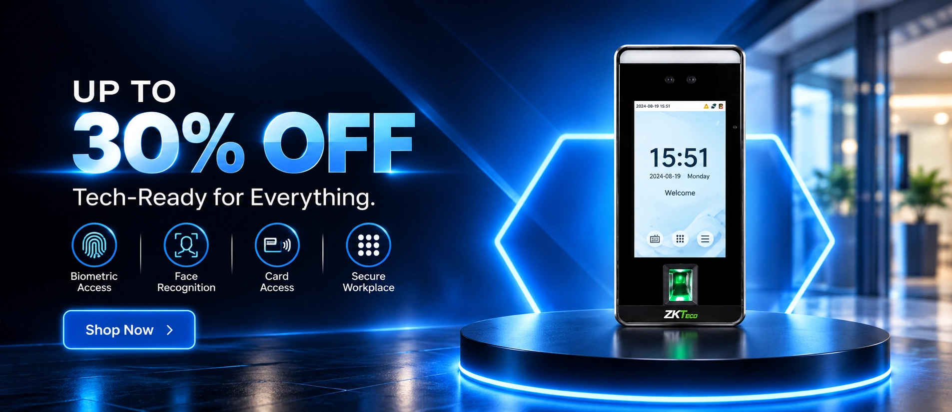 Neon Biometric Access Promotion